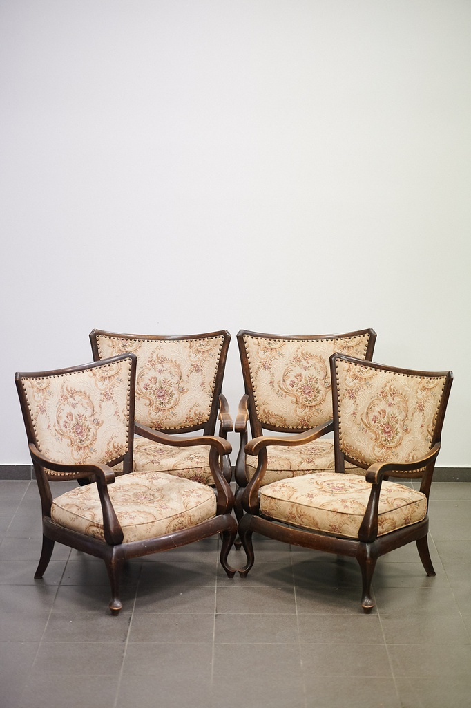 Armchairs, 4 pcs