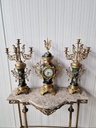 Fireplace clock and candlesticks 2 pcs